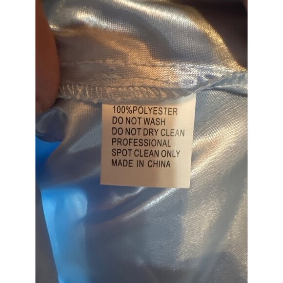 Leena For Mac Duggal 55878 Light Blue Bishop Sleeve Chiffon A-Line Dress Size 4 - Picture 10 of 10